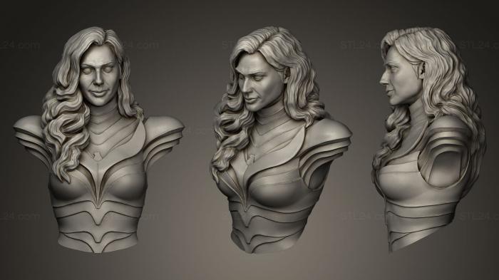 Бюсты и барельефы известных личностей (Чудо-женщина 1984, BUSTC_0656) 3D модель для ЧПУ станка